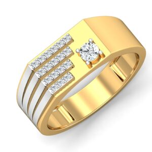 Metallic Design mens Ring